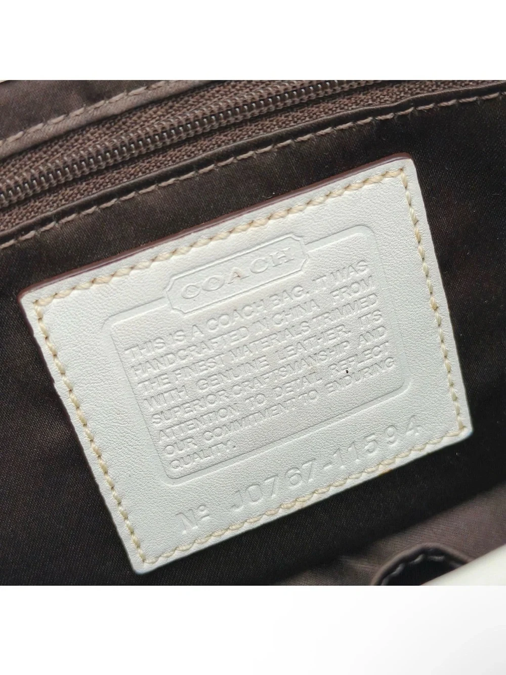 Coach Signature Mini Crossbody Bag Brown Canvas White Leather Flap Buckle Y2K